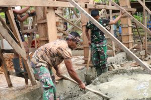 Karbak Bakti TNI AD di Musholla Al Huda Bukit Pamewa